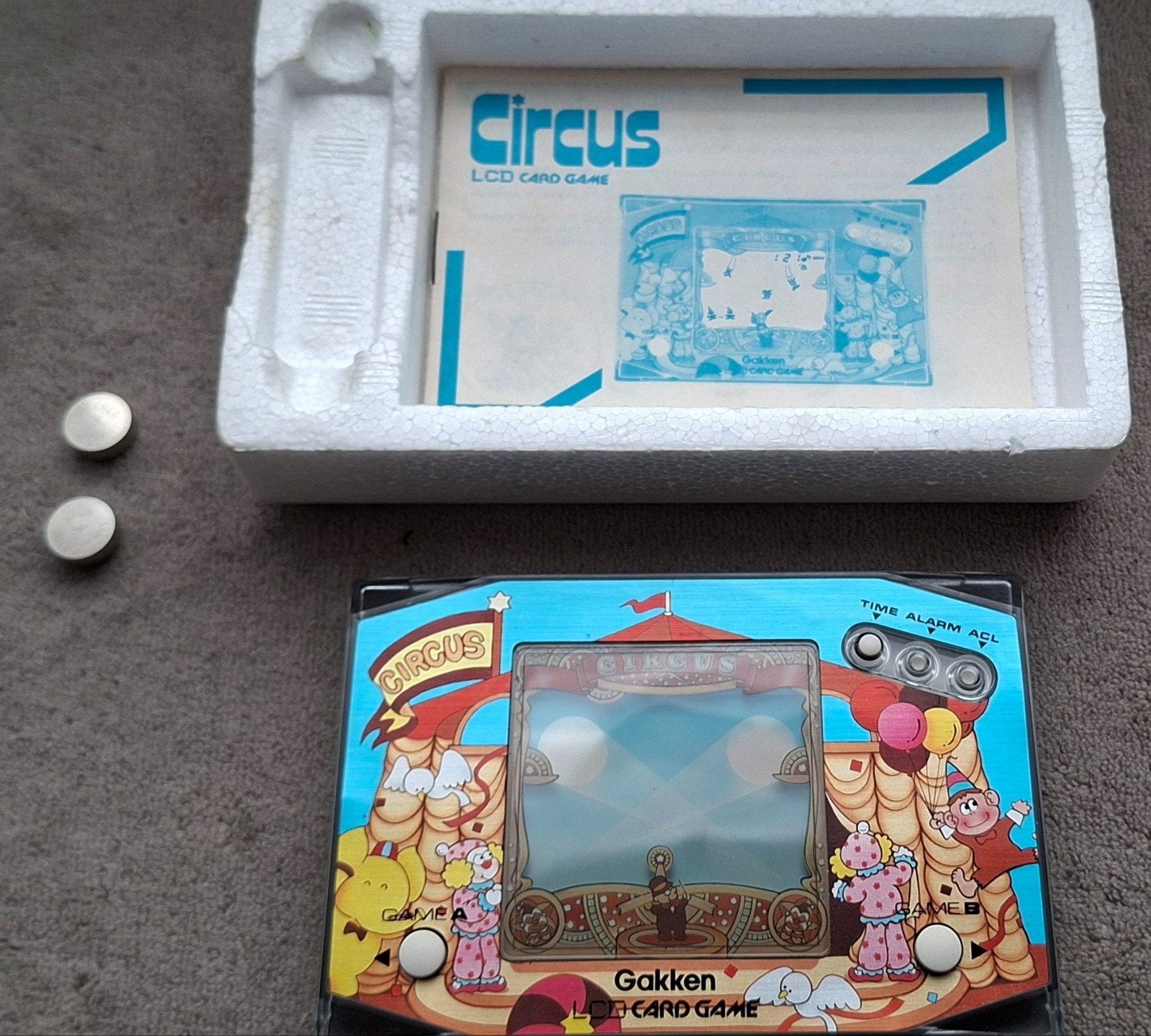 Circus LCD Card Game - 1982 - Mint/Near Mint - GAKKEN - CIB, 1 speler, Ophalen of Verzenden, Zo goed als nieuw, Overige genres