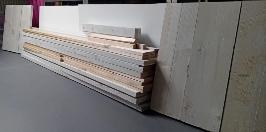 Steigerhout + ander hout om kast van te maken, Doe-het-zelf en Verbouw, Hout en Planken, Ophalen