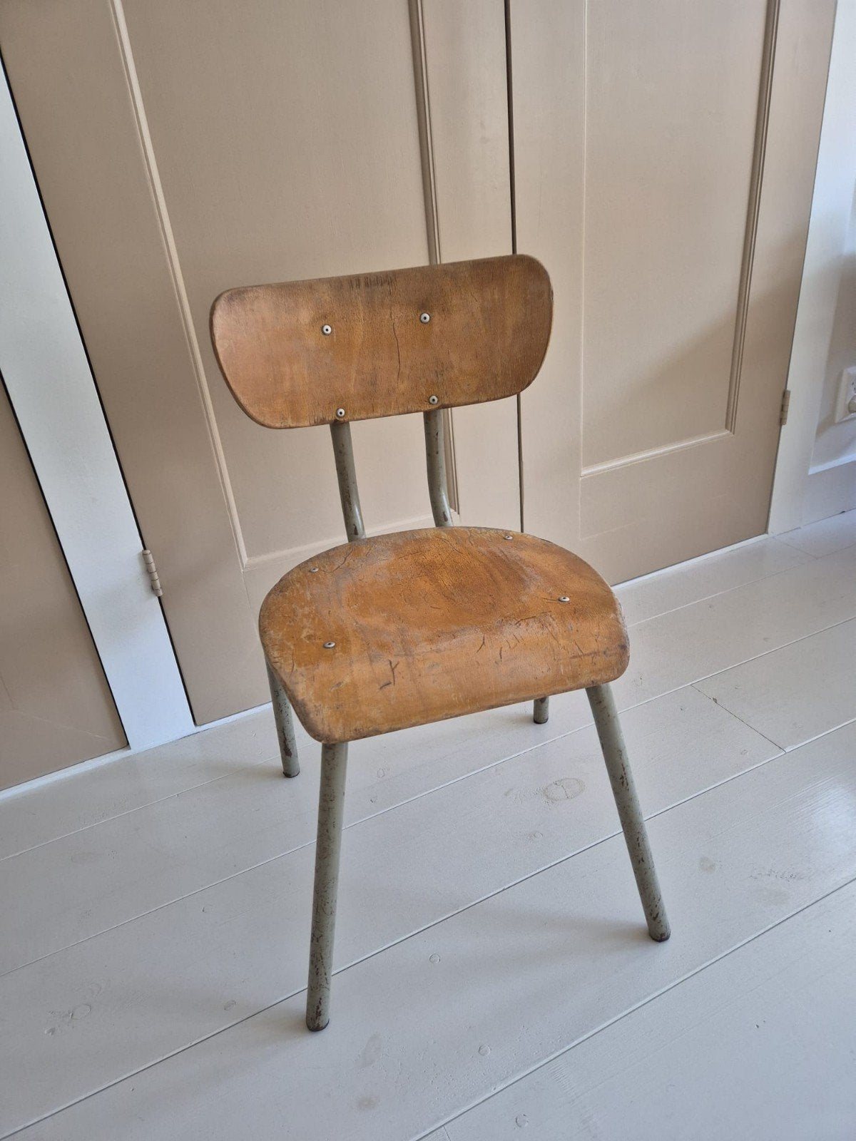 Vintage houten kinderstoel, Antiek en Kunst, Ophalen