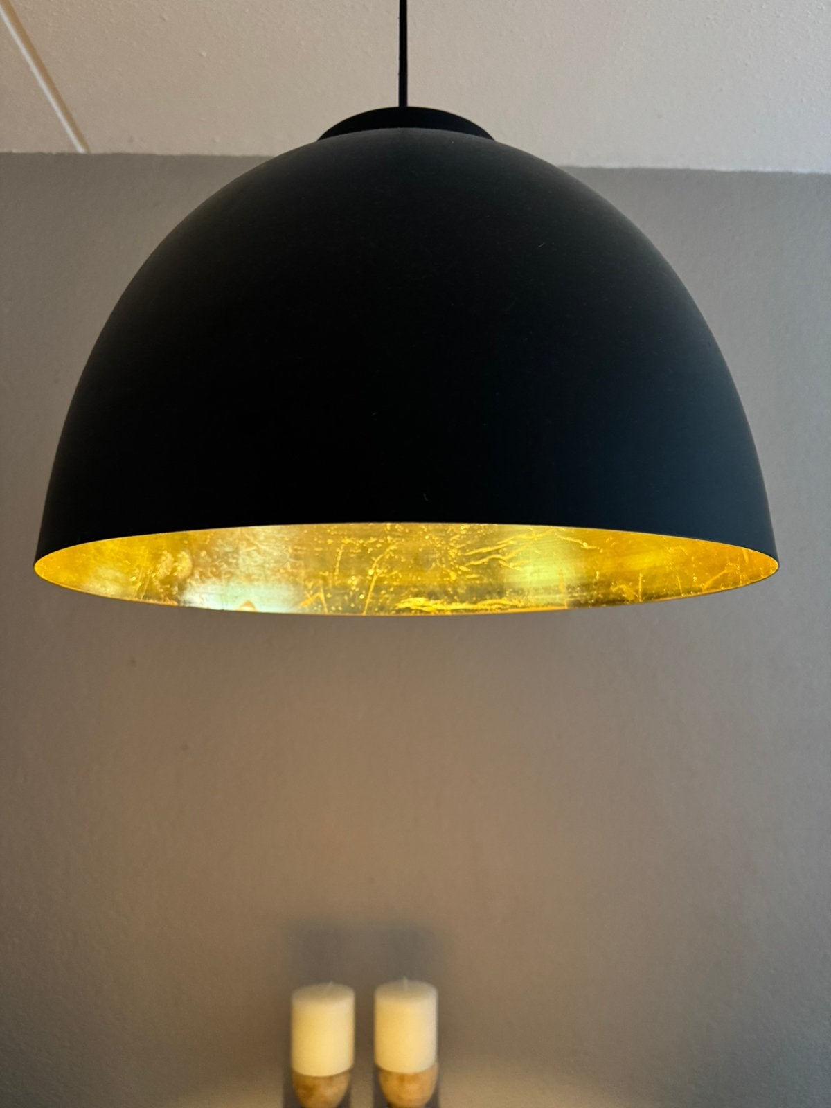 Hanglamp zwart met goud, Ophalen, Zo goed als nieuw