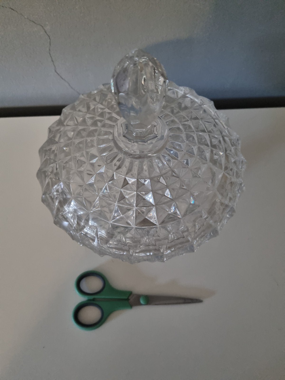 Kristallen Bonbonnière met Zilveren Voet, Antiek en Kunst, Ophalen of Verzenden