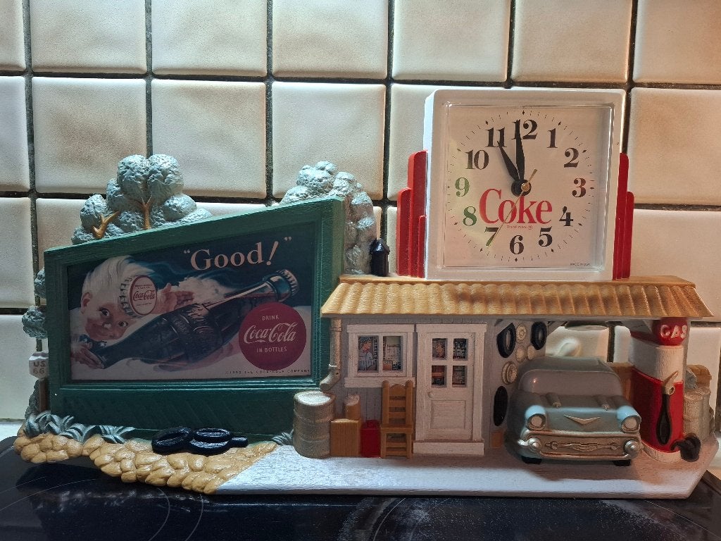 Vintage klok van Coca-Cola "Coke" jaren 1990, Ophalen of Verzenden, Nieuw, Reclamebord