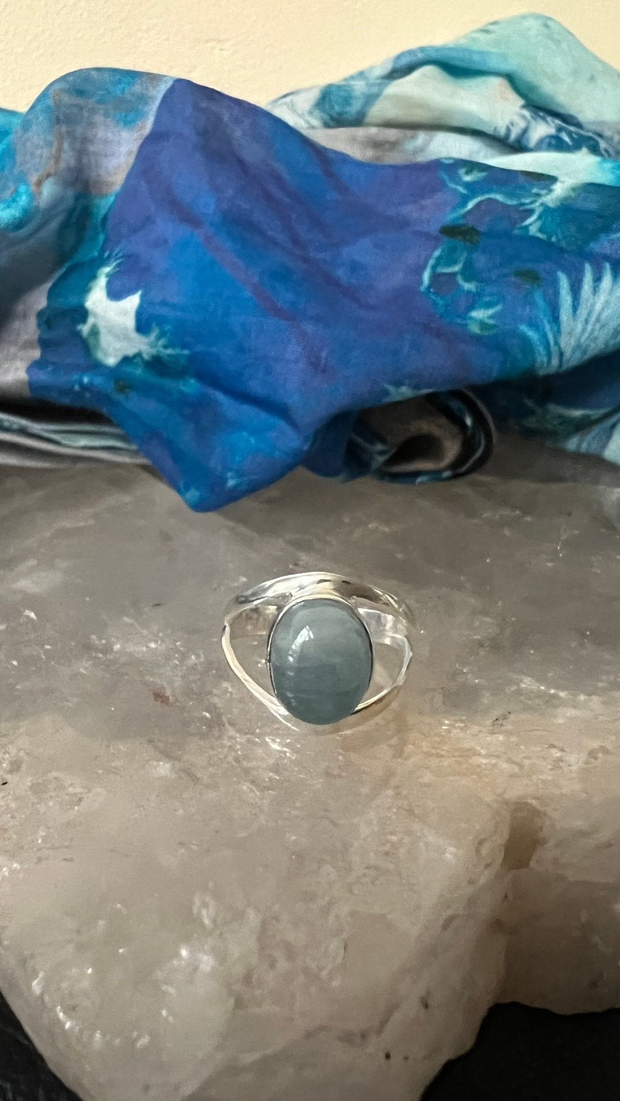 Aquamarijn beschermt geluk intuïtie inzicht derde oog liefde, Sieraden, Tassen en Uiterlijk, Ringen, Blauw, Nieuw, Ophalen of Verzenden