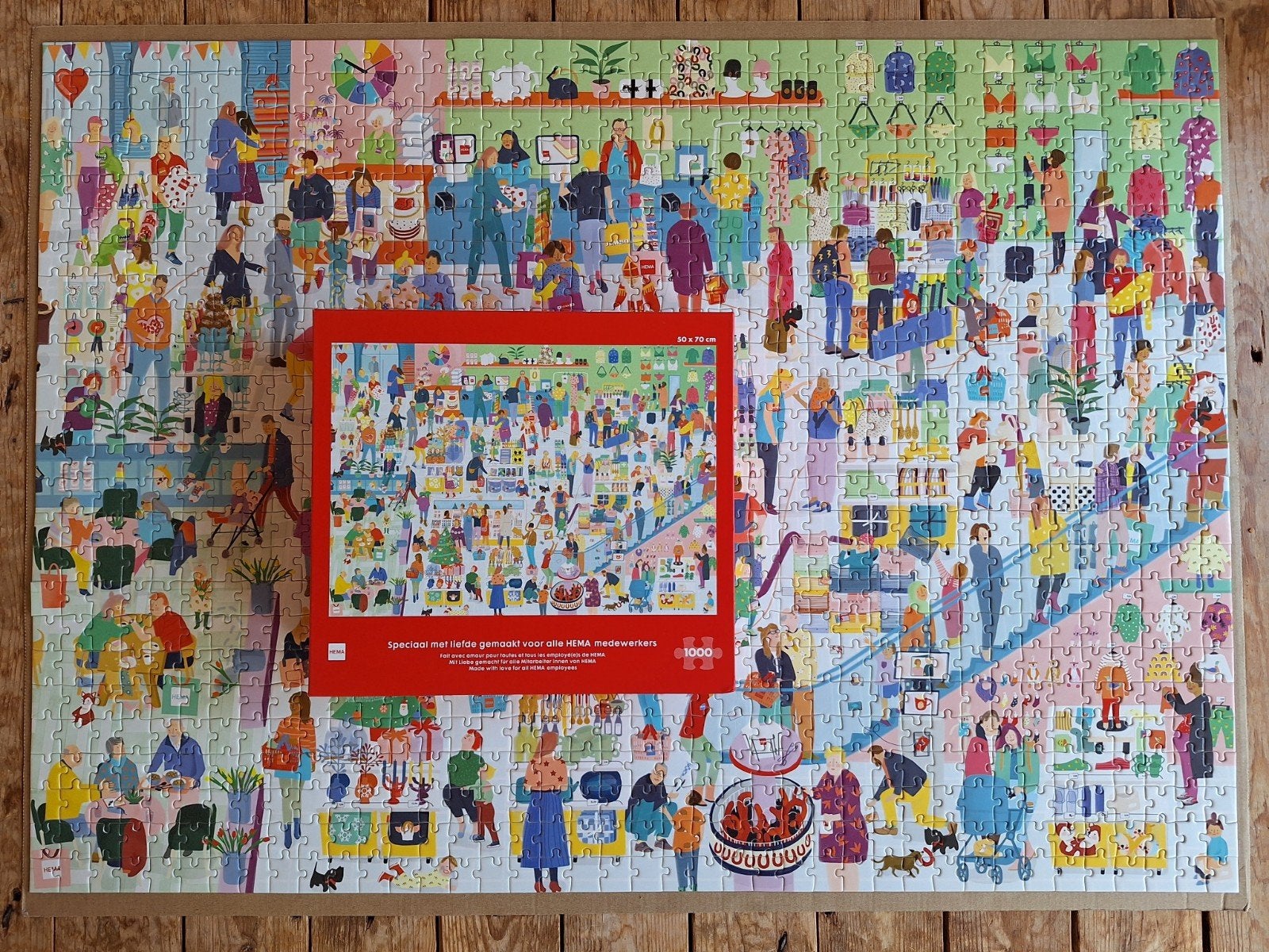 HEMA puzzel, Ophalen of Verzenden, 500 t/m 1500 stukjes, Zo goed als nieuw, Legpuzzel