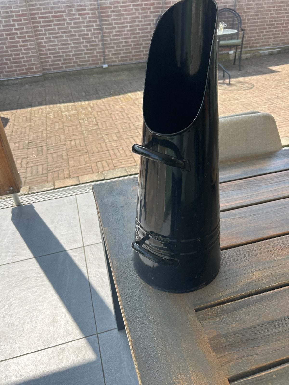 Zwarte kolenkit / haardaccessoire, Ophalen of Verzenden, Gebruikt, Overige soorten