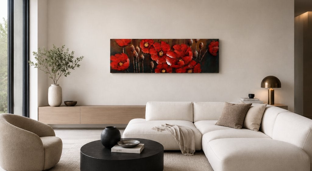KLAPROZEN / SCHILDERIJ / METAAL / opruiming !!, Metaal, Schilderij, Nieuw, 150 cm