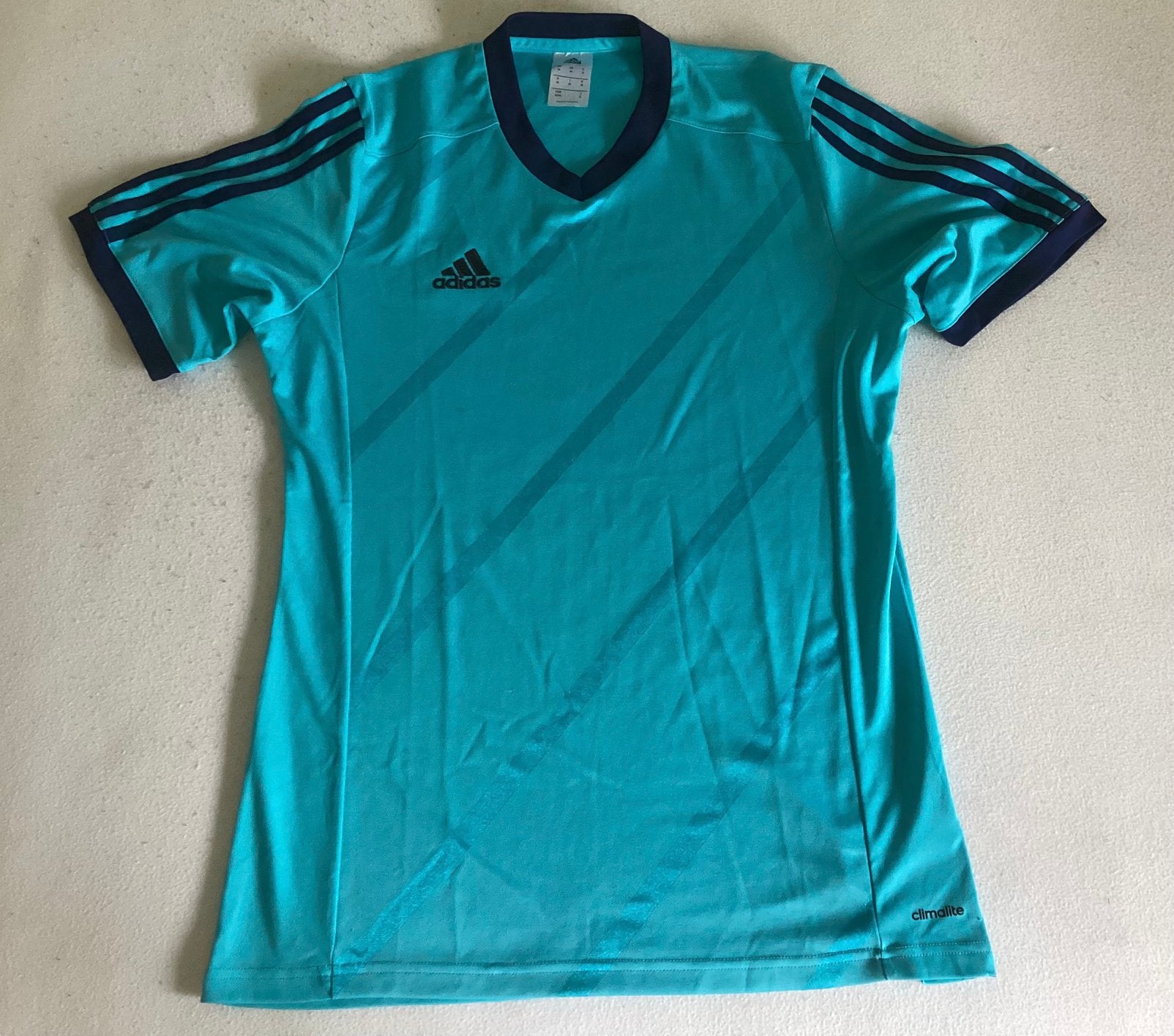 Adidas shirt maat M, Ophalen of Verzenden, Zo goed als nieuw, Maat 48/50 (M), Blauw