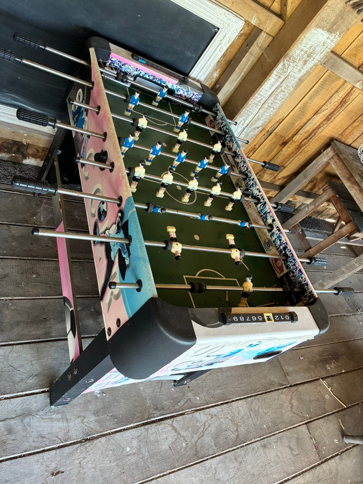 Gebruikte voetbaltafel, Ophalen, Gebruikt