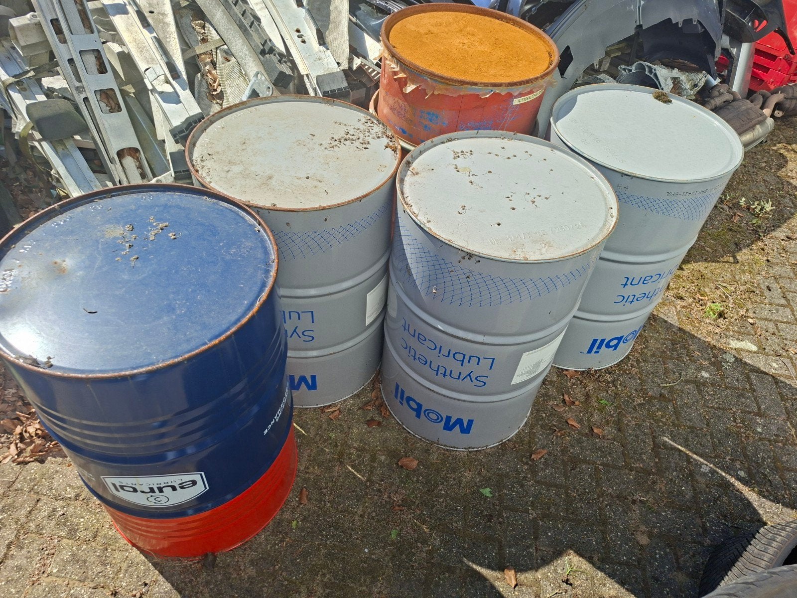 Olieton 208 liter voor decoratie of vuurkorf, Doe-het-zelf en Verbouw, Overige Doe-het-zelf en Verbouw, Ophalen of Verzenden, Gebruikt