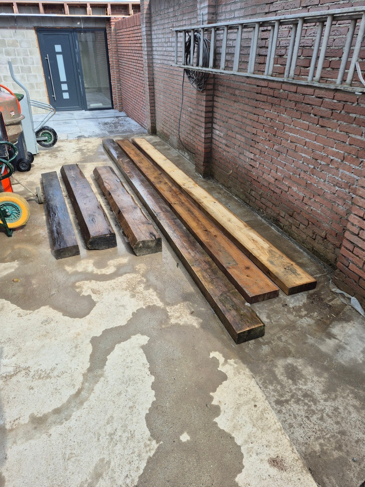 6 balken, Ophalen, 250 cm of meer, Balken