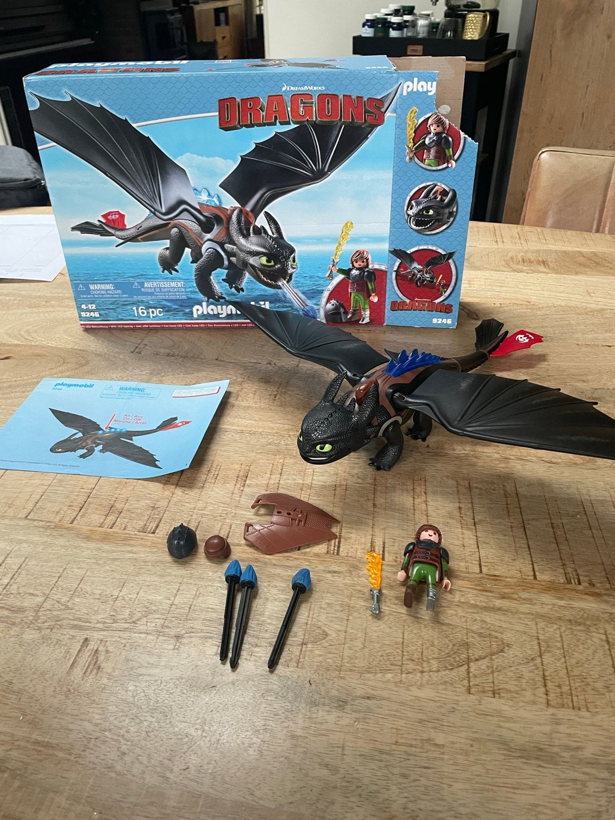 Playmobil Dragons 9246 Tandloos en Hikkie - Compleet, Ophalen of Verzenden, Gebruikt, Complete set