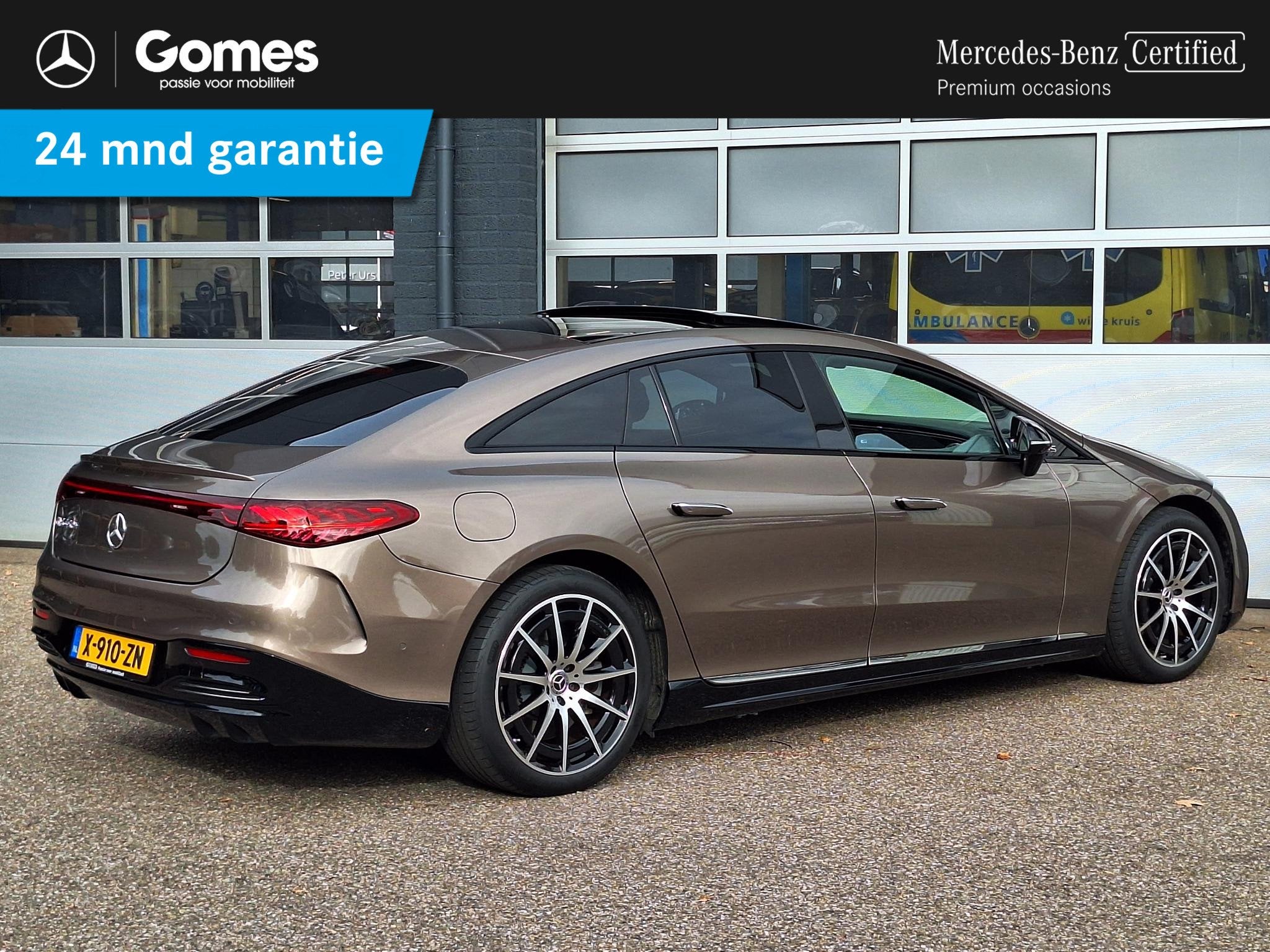 Mercedes-Benz EQS 450+ AMG Line | Panoramadak | Premium+ | M, Automaat, Gebruikt, 124 €/maand, Bruin