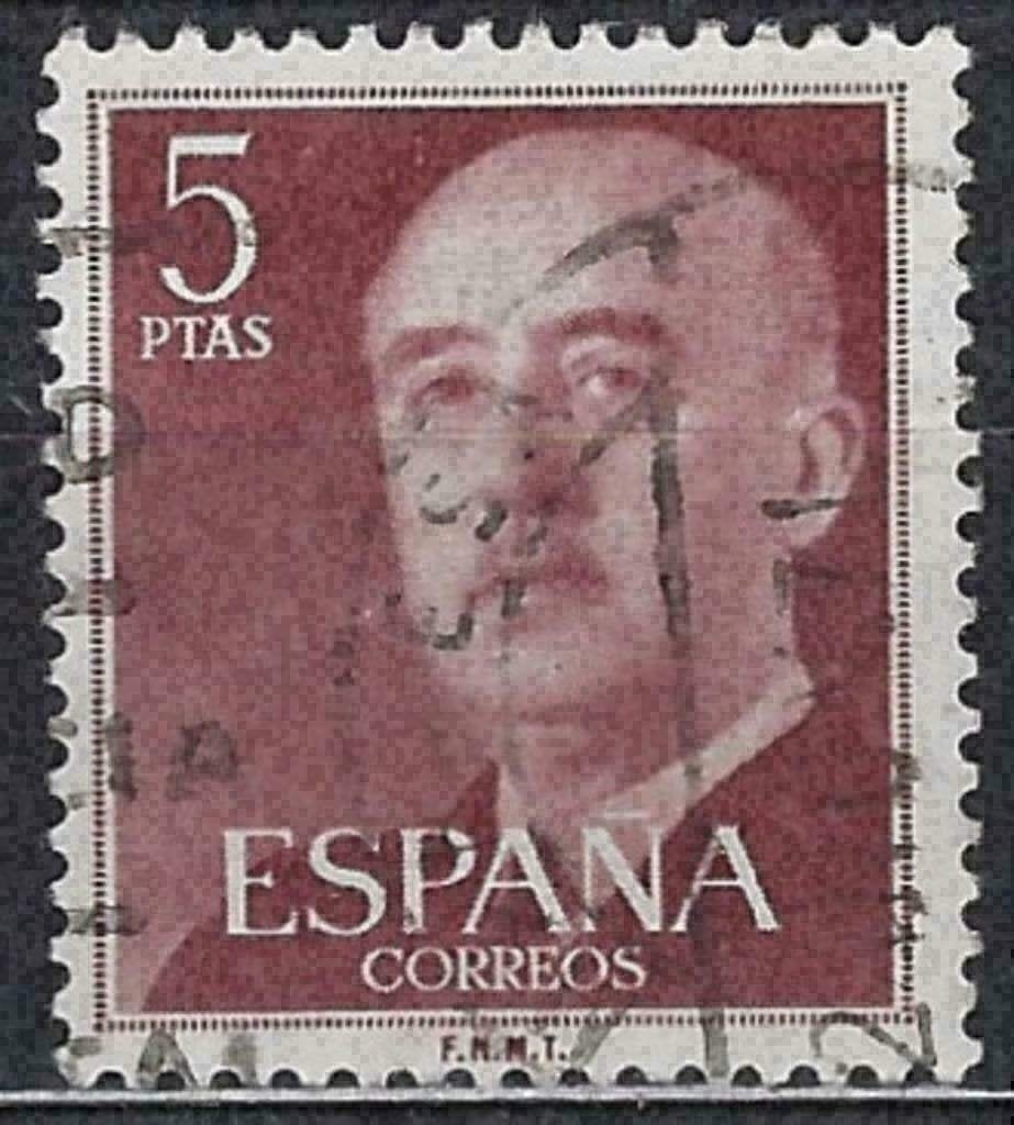 Spanje 1955-1958 - Yvert 867 - Generaal Francisco Franc (ST), Postzegels en Munten, Verzenden, Gestempeld