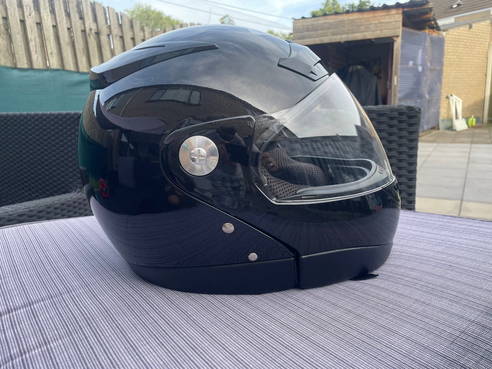 Goeda staande Motor helm M, Motoren, Kleding | Motorhelmen, Ophalen of Verzenden, Tweedehands, Overige merken