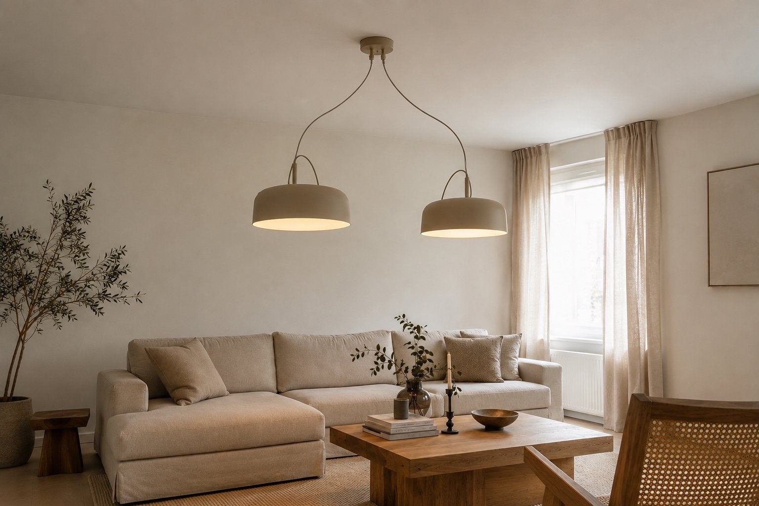 2x it’s about RoMi Marseille hanglamp zand/beige designlamp, Ophalen, Zo goed als nieuw