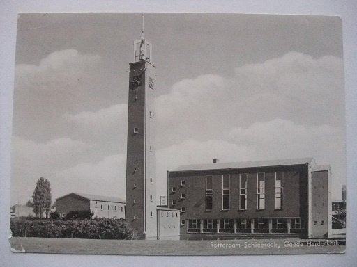 Q90 Rotterdam Schiebroek - Goede Herderkerk - 1975, Verzamelen, Verzenden, 1960 tot 1980, Gelopen, Zuid-Holland