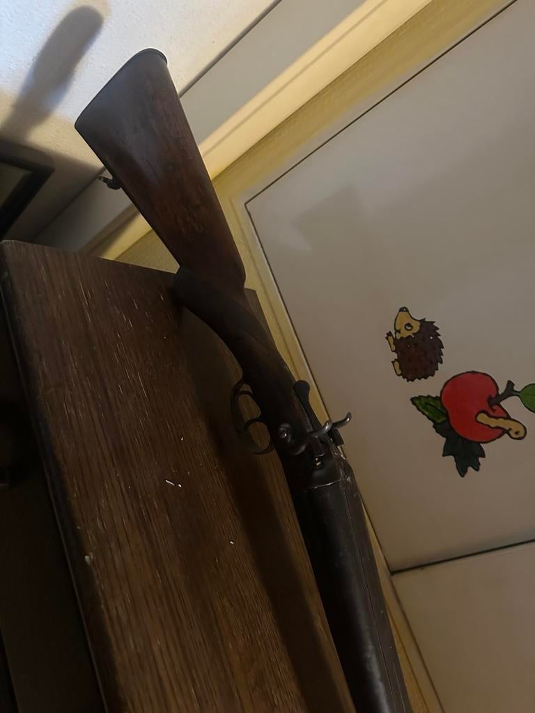 Antiek dubbelloops hagelgeweer Liege + certificaat, Ophalen of Verzenden, Landmacht