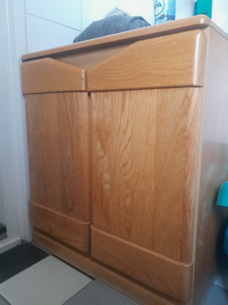 Opbergkast / Bijzetkast, Ophalen, Gebruikt, Eikenhout, 50 tot 100 cm