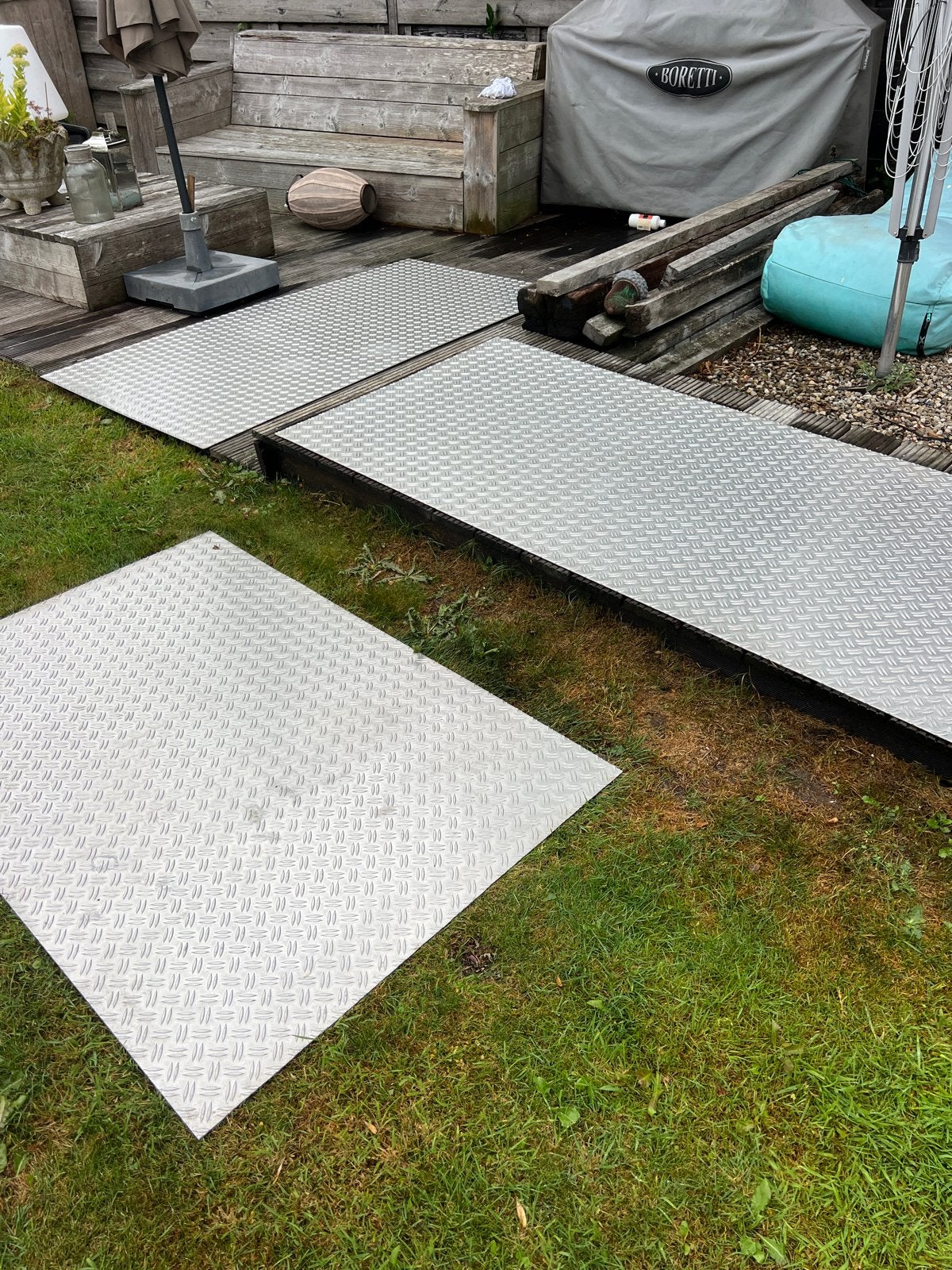 3x Aluminium Traanplaat 3mm dik - Diverse afmetingen, Ophalen, Gebruikt, Aluminium