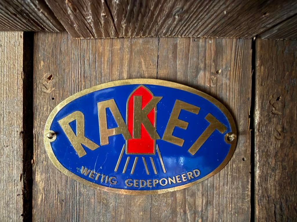 Raket fietsen balhoofd plaatje reclame item, Ophalen of Verzenden, Zo goed als nieuw