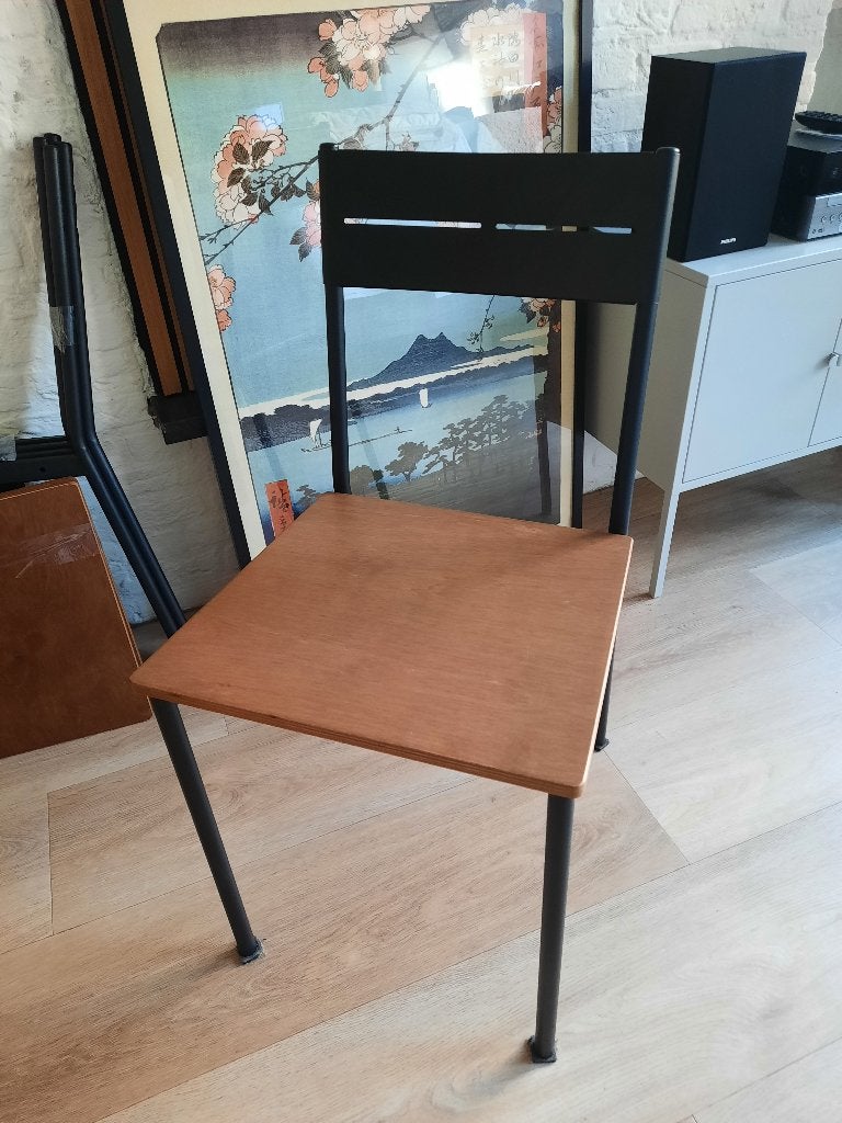IKEA Sandsberg stoelen 2x zwart-bruin, Ophalen, Gebruikt, Twee, Scandi/Japandi