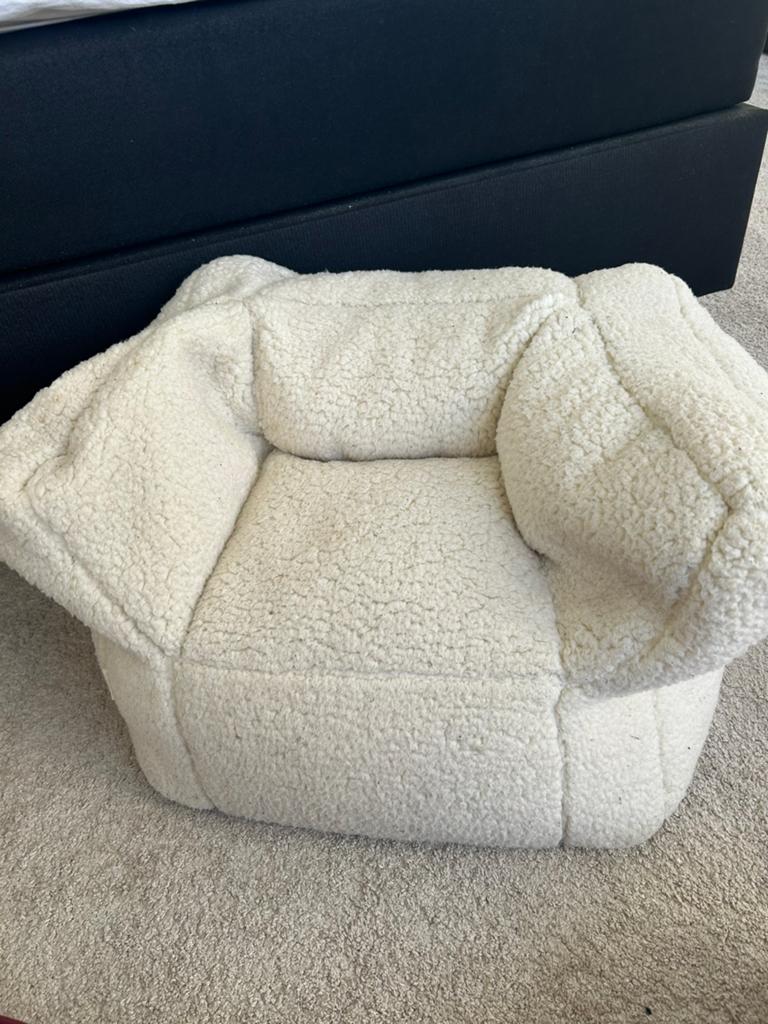 Peuter teddy zitzak | gratis, Huis en Inrichting, Zitzakken, Ophalen, Gebruikt, Wit