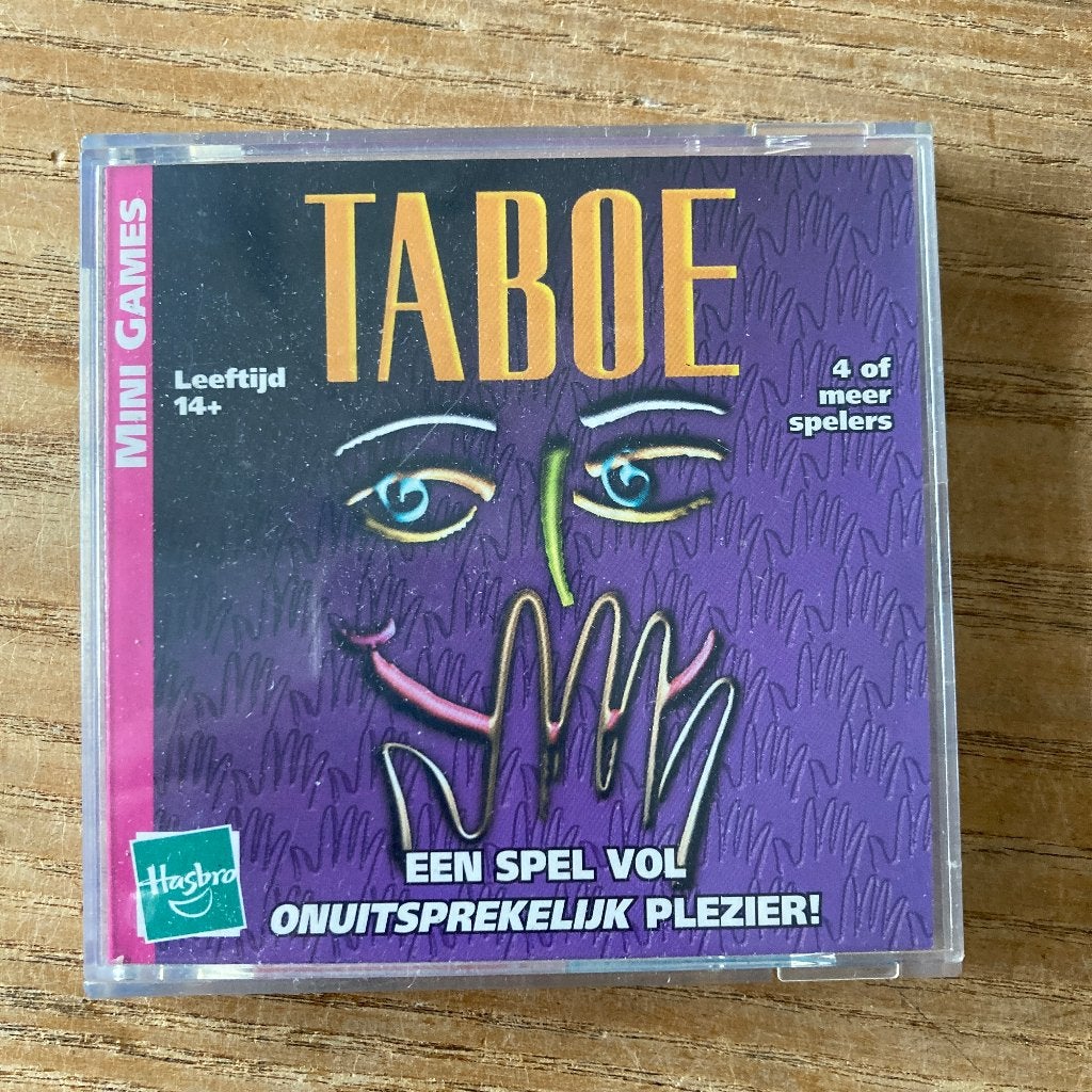 Hasbro mini games - Taboe (voor 4+spelers, 14+jaar), Vijf spelers of meer, Ophalen of Verzenden, Zo goed als nieuw, Hasbro