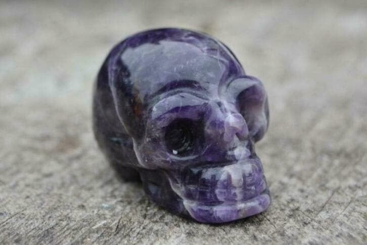 Kristallen Amethist schedel (nr. 3.1), Sieraden, Tassen en Uiterlijk, Nieuw, Ophalen of Verzenden, Nvt, Nvt