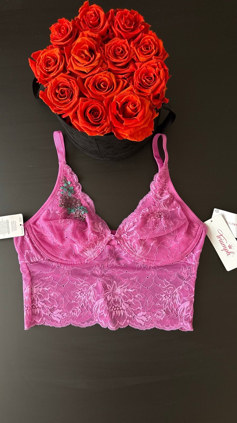 Triumph Beha zonder beugel 75C - Roze kant, Verzenden, Roze, BH