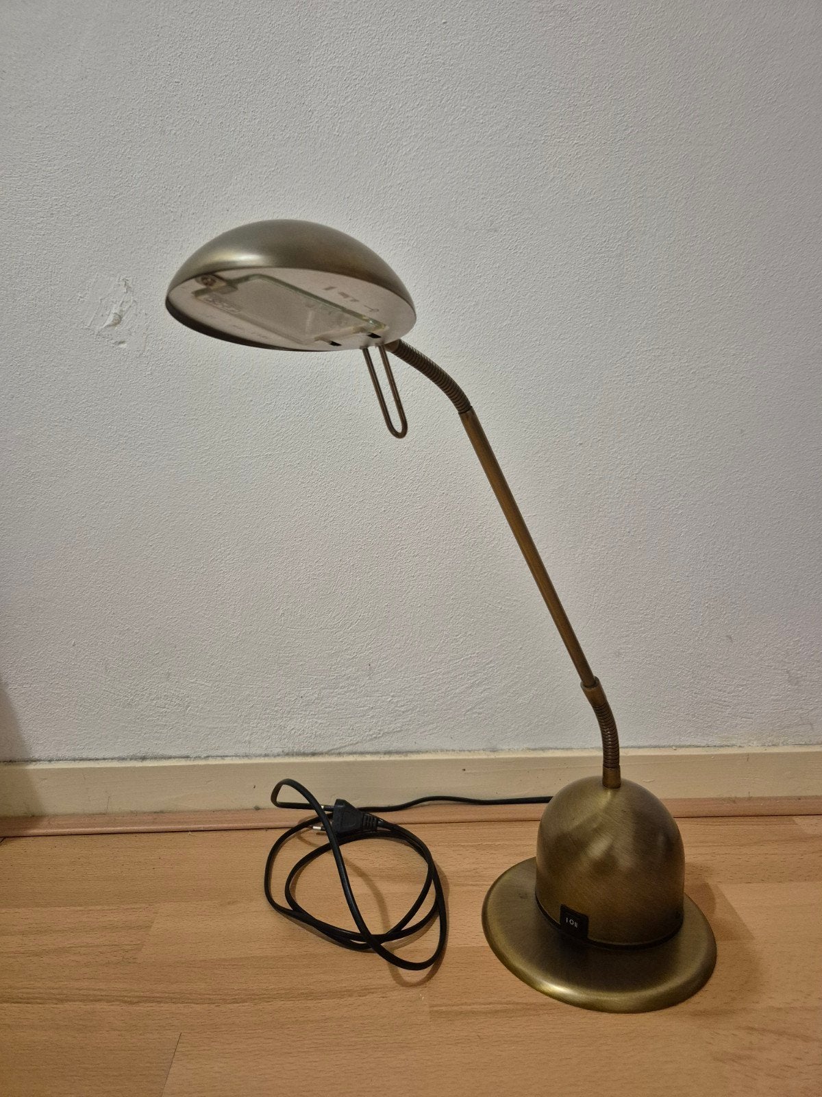 Vintage Bureaulamp/Tafellamp - Bronskleurig, Bureaulamp, Gebruikt, G4, Bruin