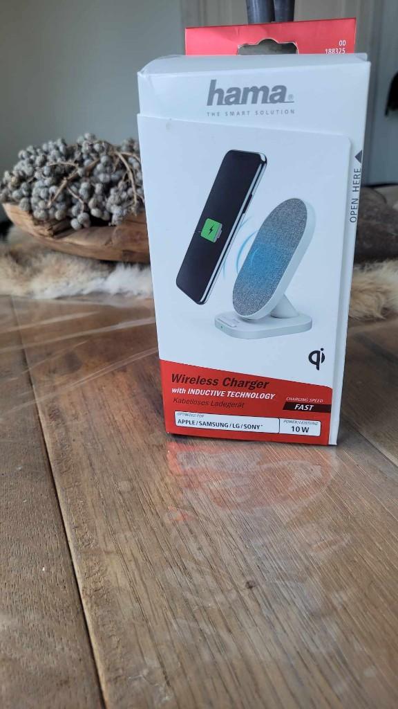 Hama wireless charger qi-fc10s-fab, 10, draadloze oplader, Ophalen of Verzenden, Nieuw, Samsung