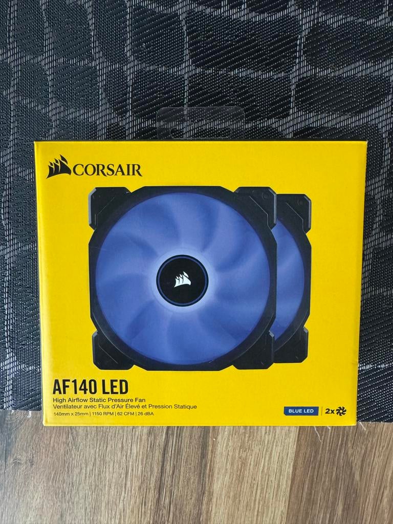Corsair AF140 LED fans, 2 pieces, blue LED, Computers en Software, Computerkoelers, Ophalen, Nieuw, Luchtkoeling