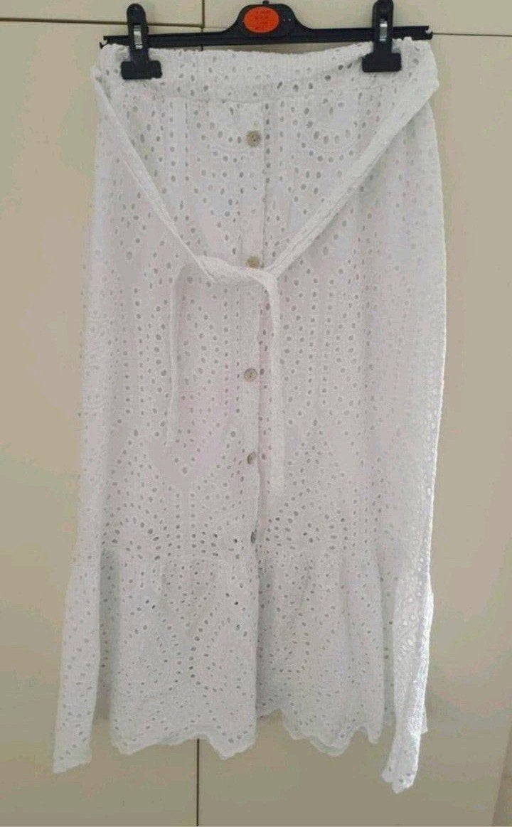 Ibiza boohoo rok mt M nieuw 🤍, Kleding | Dames, Rokken, Maat 38/40 (M), Wit, Nieuw, Ophalen of Verzenden