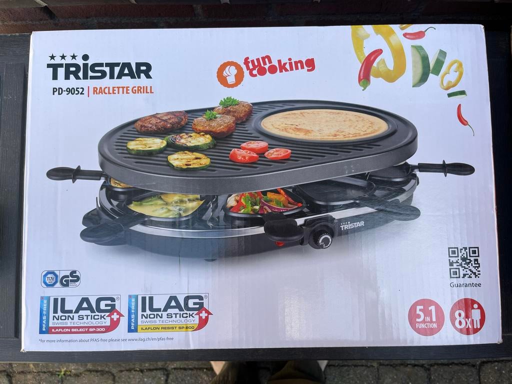 Tristar PD-9052 Raclette Grill - Nieuw in verzegelde doos, Ophalen of Verzenden, Nieuw, 4 t/m 7 personen
