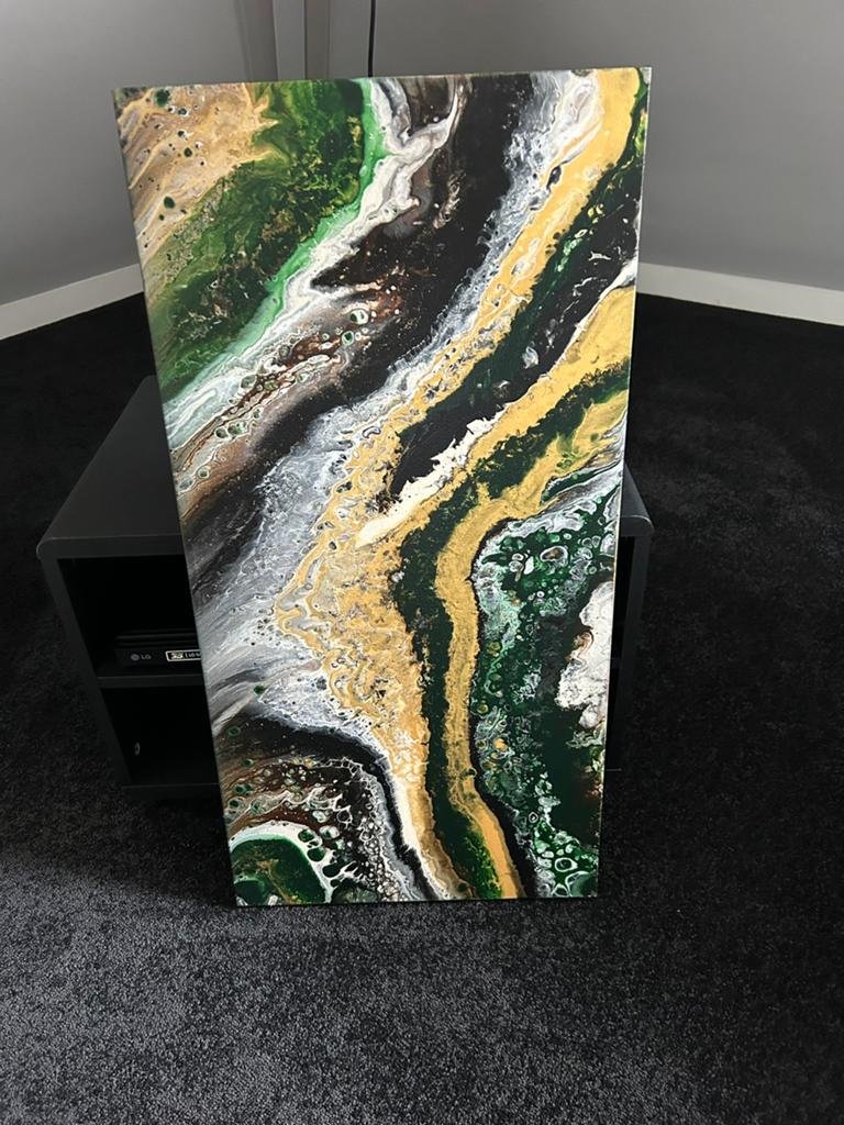 Hand geschilderd acrylic pouring, Ophalen of Verzenden