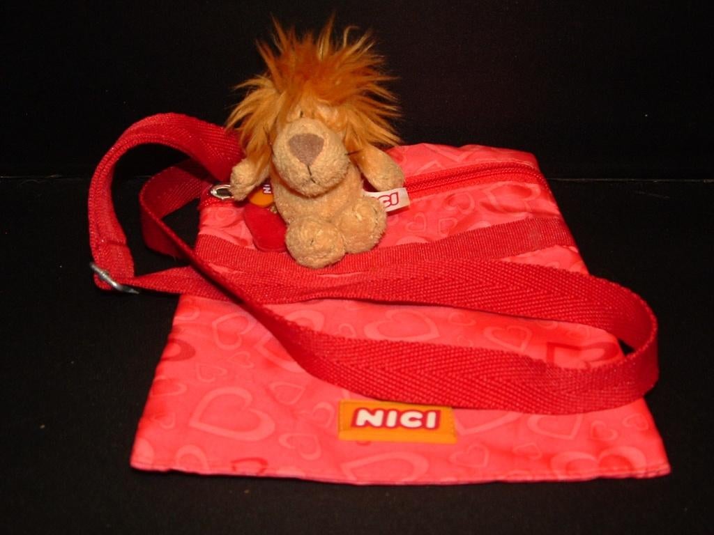 NICI LEEUW SLEUTELHANGER VELOURS ECRU MET BRUINE N, Ophalen of Verzenden, Nieuw, Overige typen