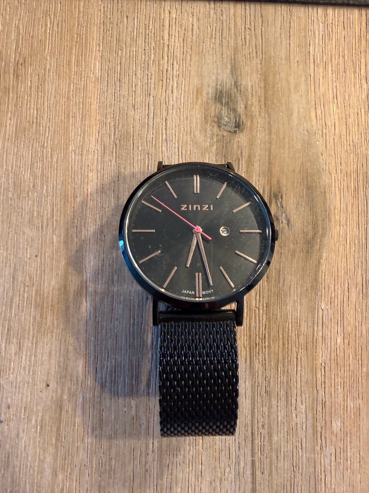 Zinzi horloge, Ophalen of Verzenden, Gebruikt, Zwart, IOS