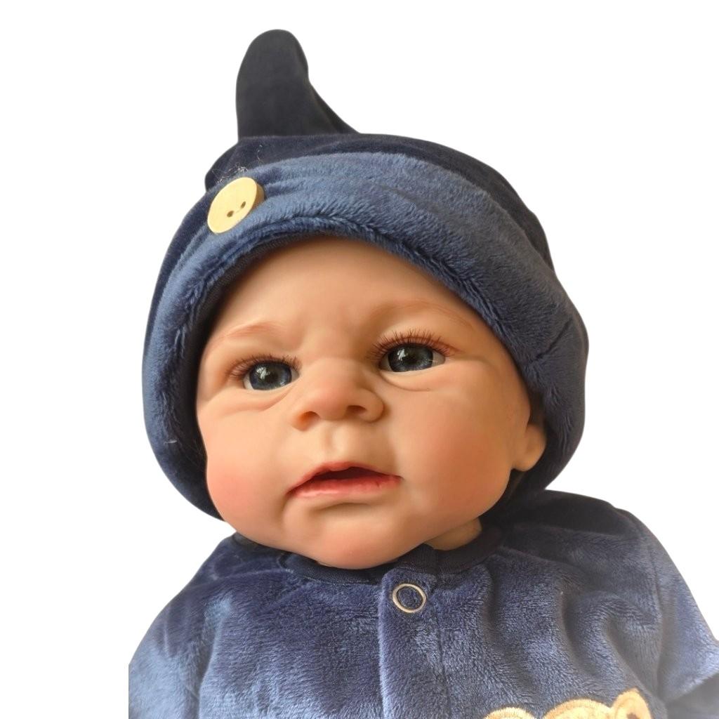 Realistische Reborn Babypop - in Blauw Pakje, Ophalen of Verzenden, Nieuw, Babypop, Levensecht of Reborn