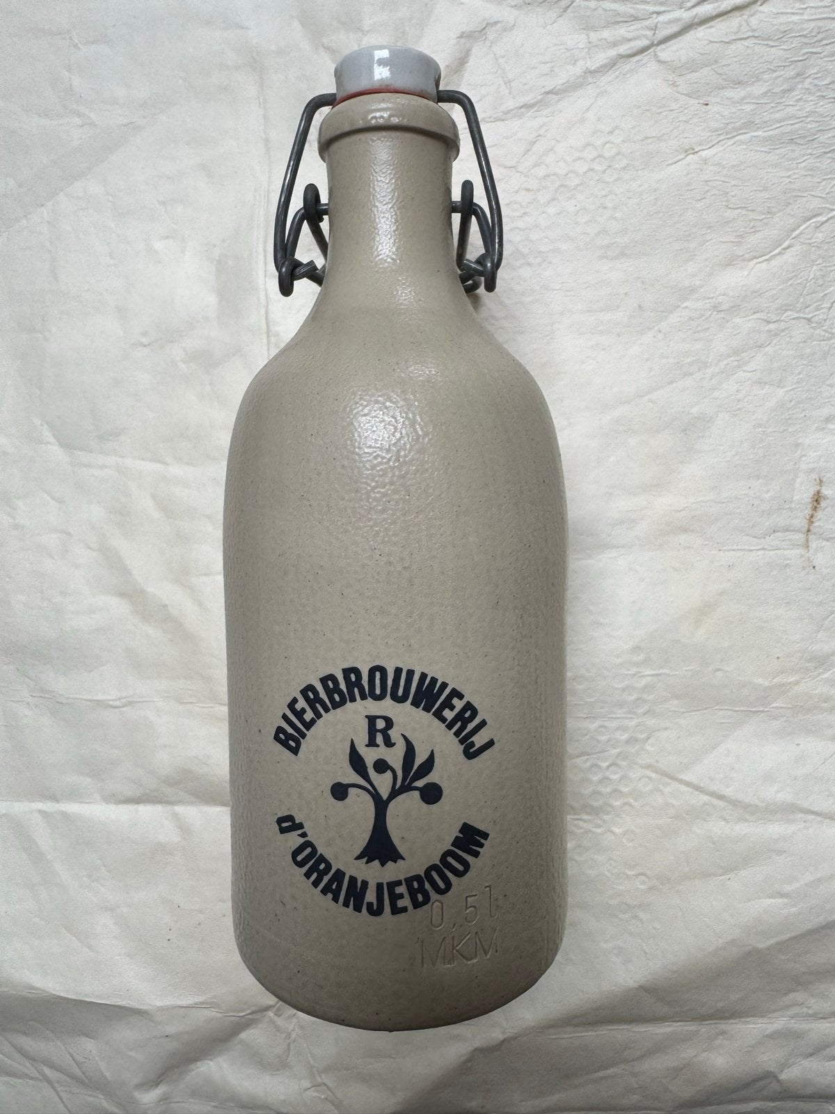 Vintage Bierbrouwerij d'Oranjeboom stenen fles 0.5L, Ophalen