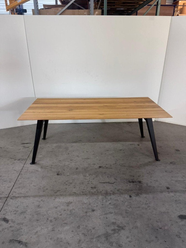 Nieuwe Bert Plantagie eettafel rechthoekig Sato 220x100x76cm, Ophalen, Eikenhout, 50 tot 100 cm, Vijf personen of meer