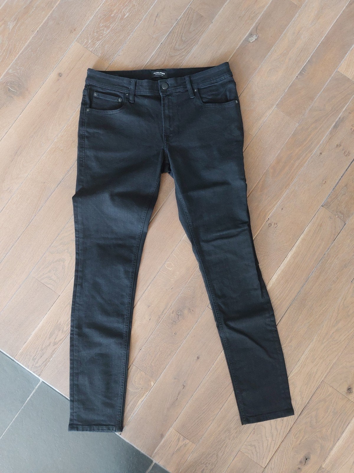 Jack & Jones Skinny Liam Jeans Zwart W36 L34, Kleding | Heren, W36 - W38 (confectie 52/54), Zwart, Nieuw, Ophalen of Verzenden