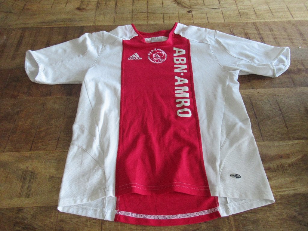 Kinder Ajax Adidas shirt ABN - Amro 2005 maat 152, Sport en Fitness, Voetbal, Maat XS of kleiner, Ophalen of Verzenden, Zo goed als nieuw