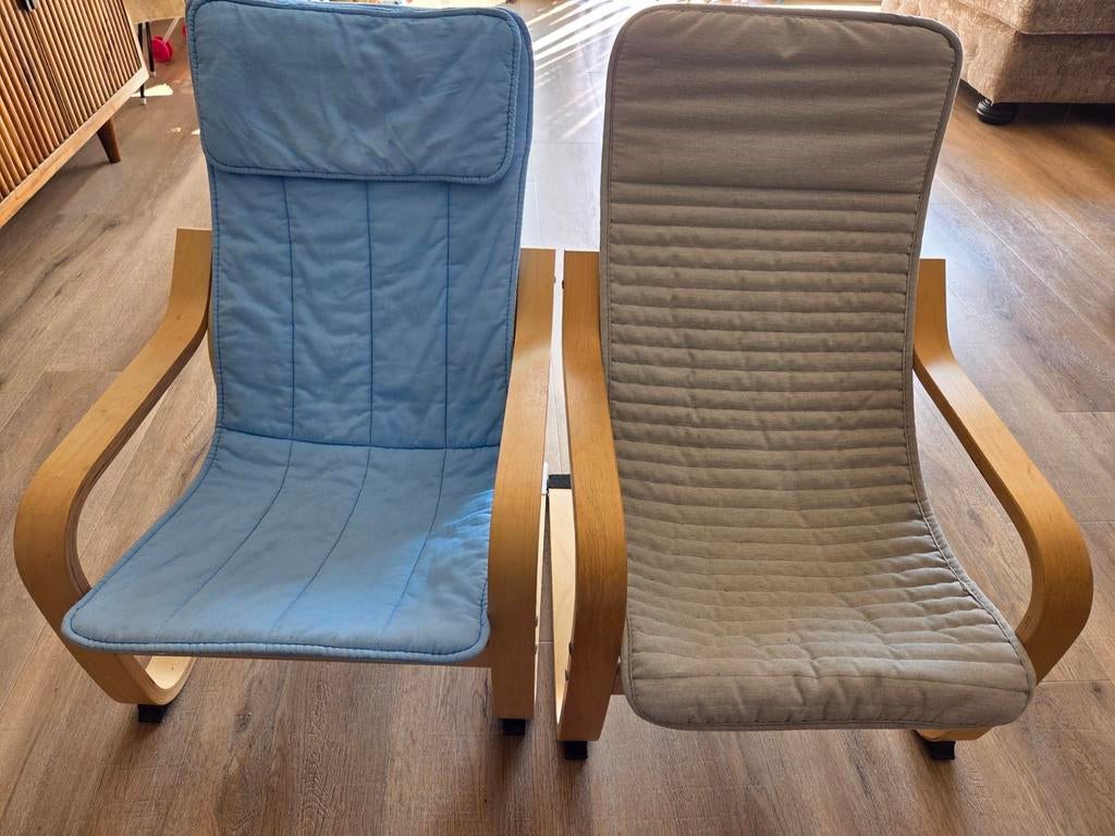 2 leuke IKEA Poäng kinderstoelen, Kinderen en Baby's, Kinderkamer | Tafels en Stoelen, Gebruikt, Stoel(en), Ophalen