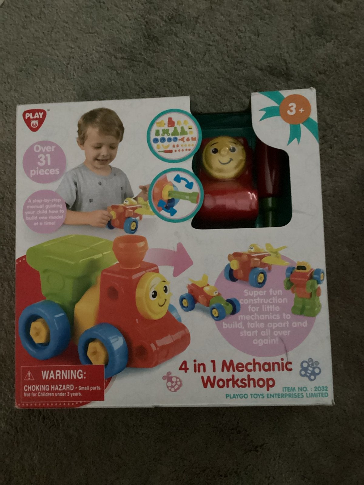 PLAYGO 4-in-1 Monteur Werkplaats Bouwset - Meer dan 31 onder, Overige merken, ., Nieuw, Ophalen of Verzenden