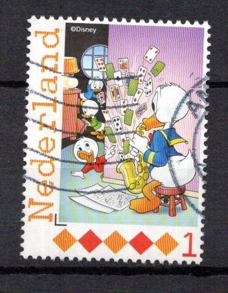 gestempelde zegel. Persoonlijke Donald Duck uit serie van 36, Ophalen of Verzenden, Na 1940, Gestempeld