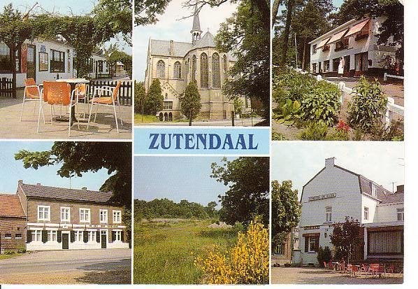 Ansichtkaart	Zutendaal (België)	6-luik, Verzamelen, Ansichtkaarten | België, Verzenden, 1980 tot heden, Gelopen, Limburg