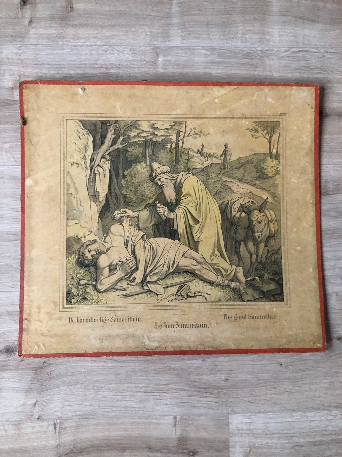 Antieke plaat : The good Samaritan, Ophalen, Gebruikt