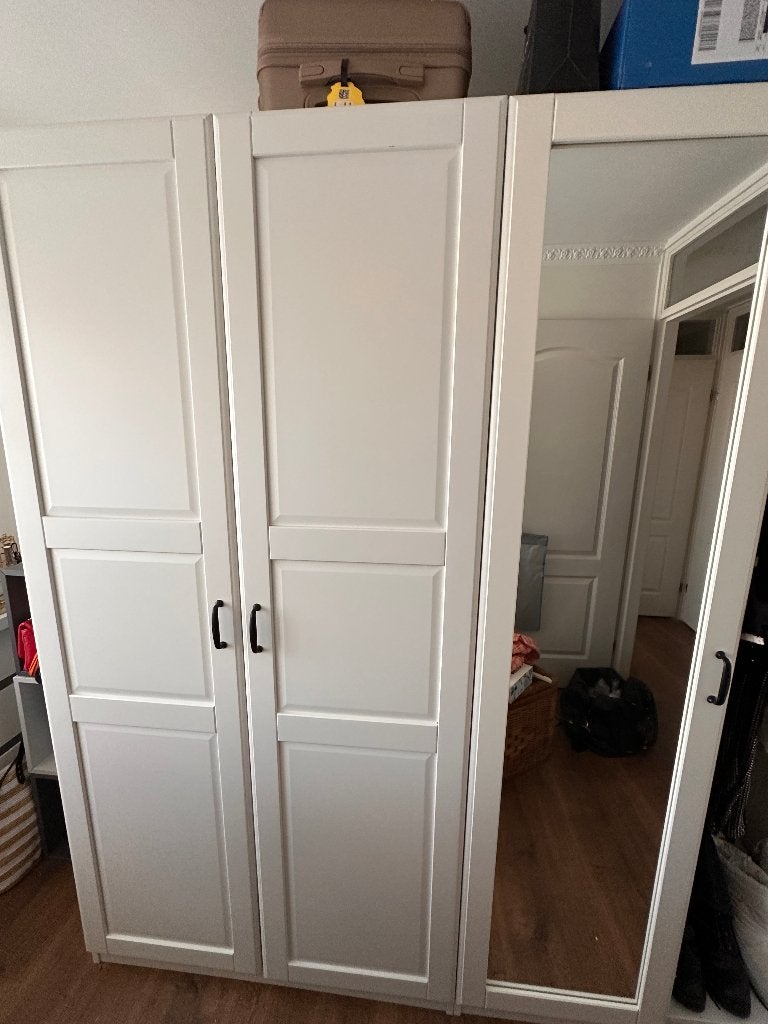 3x IKEA Tyssedal Pax Deur met Spiegel, Ophalen, 50 tot 100 cm, Zo goed als nieuw, Minder dan 25 cm