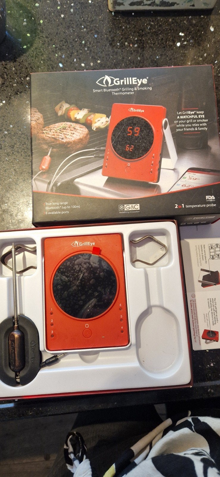 GrillEye Smart Bluetooth Grill- en Rookthermometer, Ophalen of Verzenden, Gebruikt, GrillEye