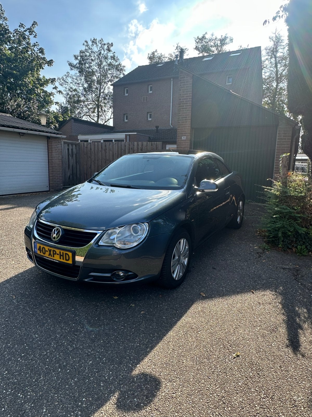 Volkswagen Eos 1.6 16V FSI 2007 Grijs | Carplay, Auto's, Stof, Zwart, 4 cilinders, Cabriolet